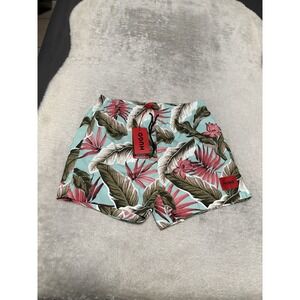 New Hugo Boss Mens Beachwear Swim Shorts Floral Size Medium NWT